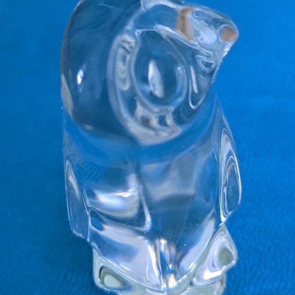 Val St Lambert Crystal Owl - Picture 4 of 5